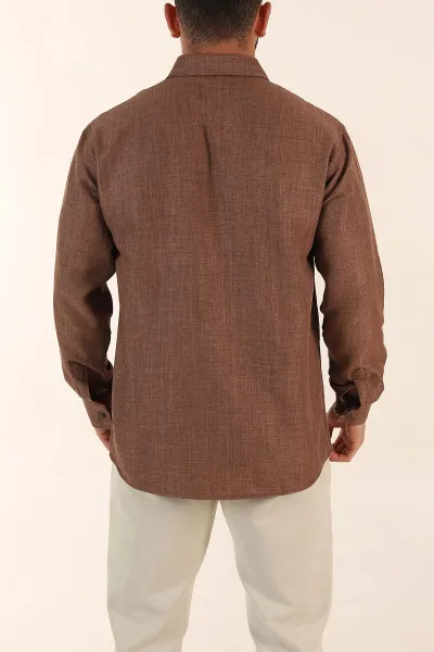 Vizon Regular Fit Ata Yaka Uzun Kollu Erkek Gömlek 369872