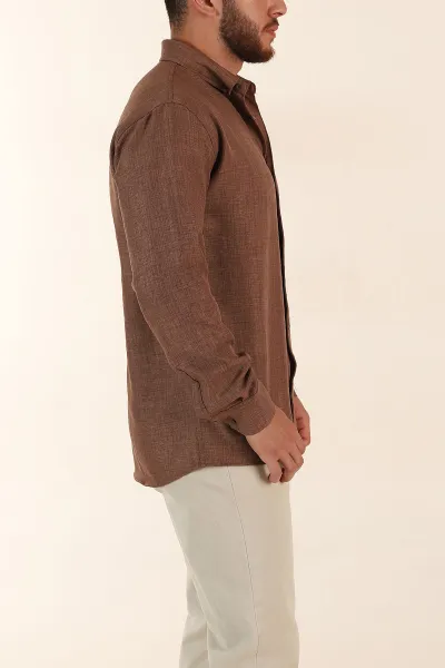 Vizon Regular Fit Ata Yaka Uzun Kollu Erkek Gömlek 369872