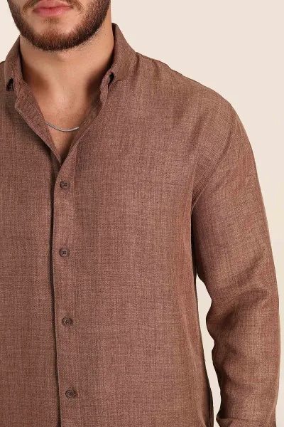 Vizon Regular Fit Ata Yaka Uzun Kollu Erkek Gömlek 369872