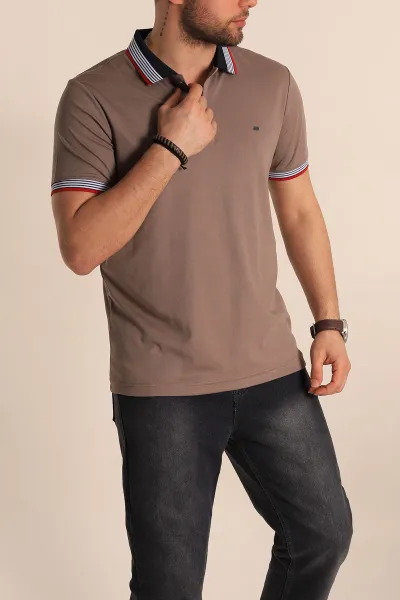 Vizon Regular Fit Desenli Polo Yakalı Erkek Tişört 263265