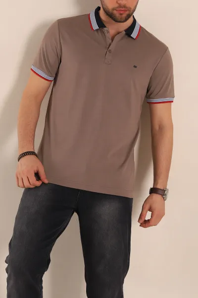 Vizon Regular Fit Desenli Polo Yakalı Erkek Tişört 263265