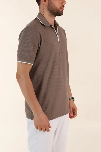 Vizon Regular Fit Dokulu Polo Yaka Erkek Triko Tişört 369372