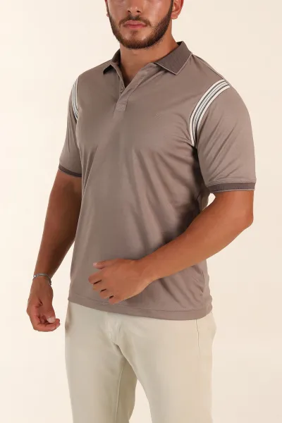 Vizon Regular Fit Omuz Şerit Detaylı Polo Yaka Erkek Tişört 338462