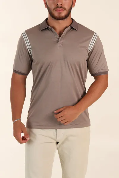 Vizon Regular Fit Omuz Şerit Detaylı Polo Yaka Erkek Tişört 338462