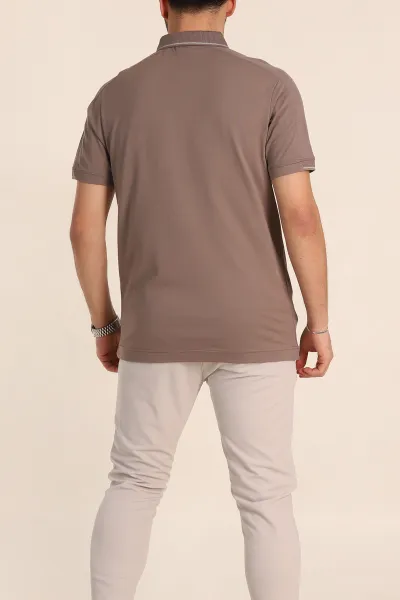 Vizon Regular Fit Parçalı Polo Yaka Erkek Tişört 346729