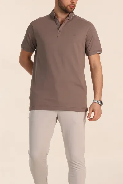 Vizon Regular Fit Parçalı Polo Yaka Erkek Tişört 346729