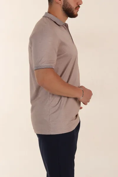 Vizon Relaxed Fit Basic Fermuarlı Polo Yaka Erkek Tişört 359134