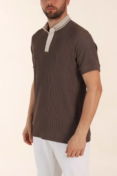 Vizon Relaxed Fit Gizi Düğmeli Polo Yaka Erkek Tişört 370272