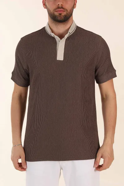 Vizon Relaxed Fit Gizi Düğmeli Polo Yaka Erkek Tişört 370272