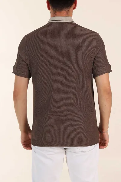 Vizon Relaxed Fit Gizi Düğmeli Polo Yaka Erkek Tişört 370272