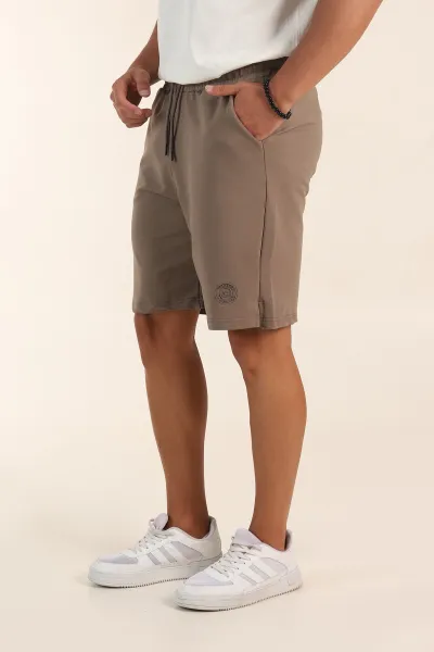 Vizon Relaxed Fit İki İp Şardonsuz Kabartma Baskılı Erkek Şort 382185