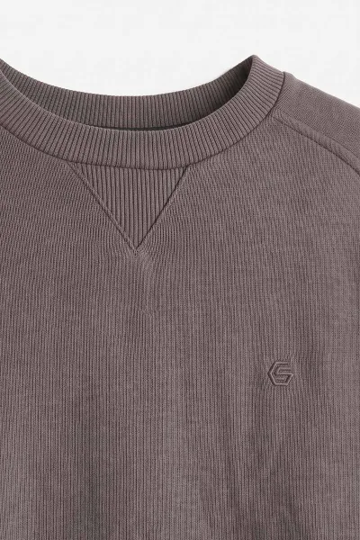 Vizon Selanik Bisiklet Yaka Erkek Sweatshirt 494736