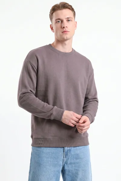 Vizon Selanik Bisiklet Yaka Uzun Kol Erkek Sweatshirt 494511