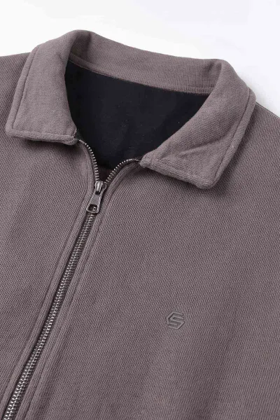 Vizon Selanik Polo Yaka Fermuarlı Erkek Hırka 494535