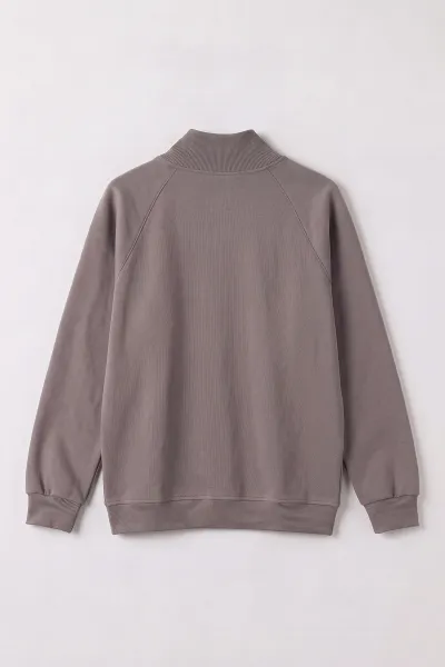 Vizon Selanik Yarım Fermuarlı Boğazlı Erkek Sweat 497735