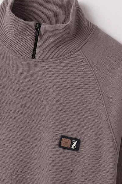 Vizon Selanik Yarım Fermuarlı Boğazlı Erkek Sweat 497735