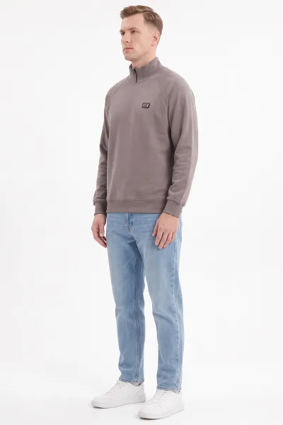 Vizon Selanik Yarım Fermuarlı Boğazlı Erkek Sweat 497735