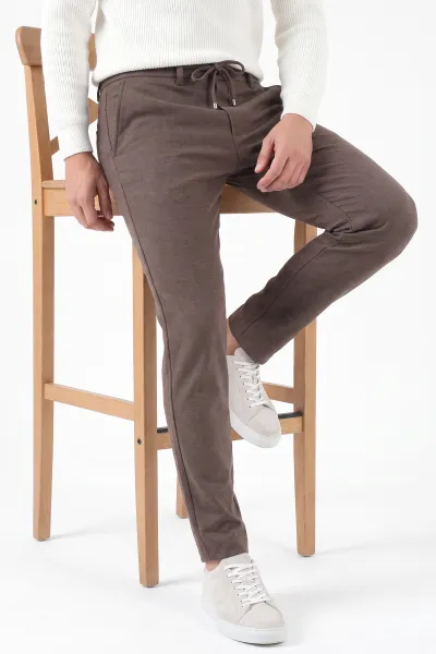 Vizon Slim Fit Belden Bağlamalı Erkek Pantolon 493204