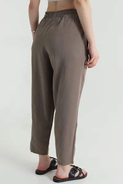 Vizon Twil Modal Beli Lastikli Kadın Pantolon 473666