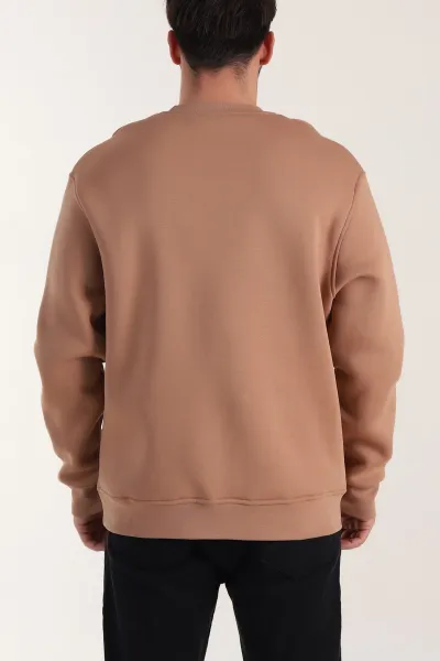 Vizon Üç İp Şardonlu Bisiklet Yaka Erkek Sweatshirt 410908
