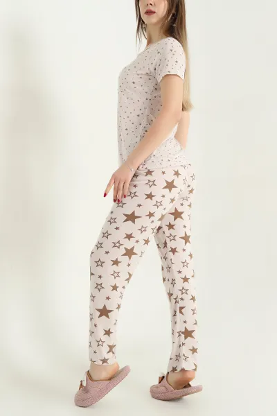 Vizon Viskon Kısa Kol Bayan Pijama Takımı 338233