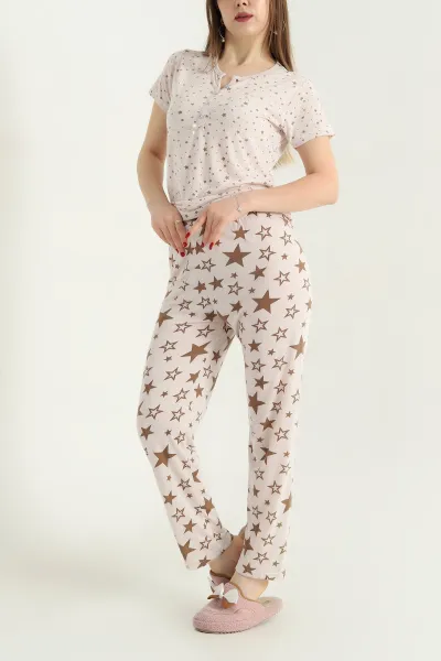Vizon Viskon Kısa Kol Bayan Pijama Takımı 338233