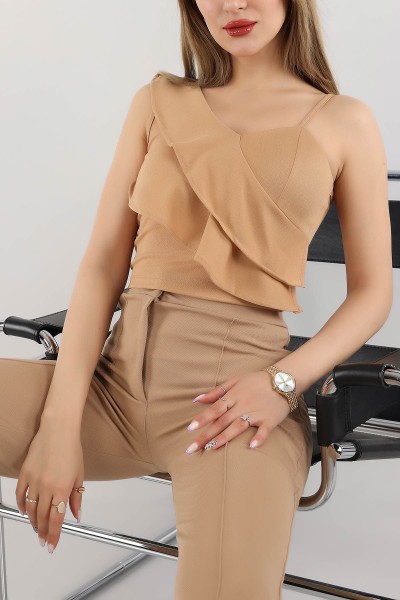 Vizon Volanlı Bluz 169275