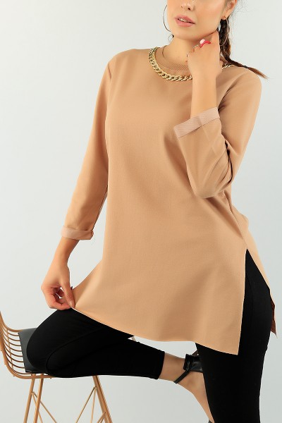 vizon-yan-yirtmacli-zincirli-tunik-74730