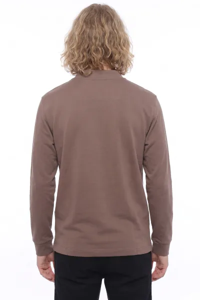 Vizon Yarım Fermuarlı Erkek Sweatshirt 492049