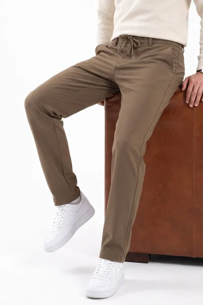 Vizon Regular Fit Belden Bağlamalı Erkek Pantolon 493157