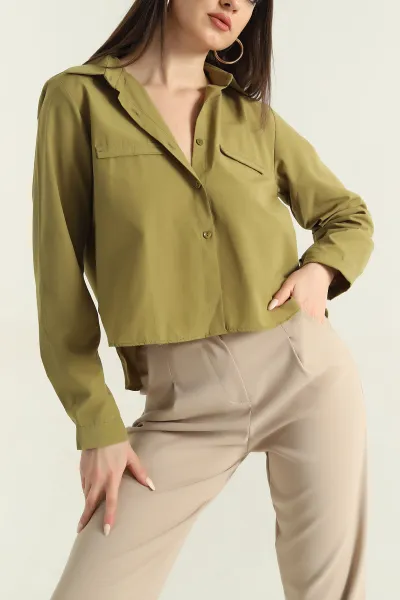 yag-yesili-poplin-kumas-kadin-crop-gomlek-355797