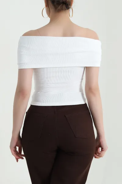 Yaka Detay Ottoman Kadın Bluz 468514