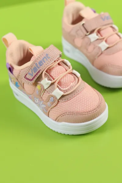 Yavruağzı (21-25 Bebe) Desenli Işıklı  Bebe Ayakkabı 258409