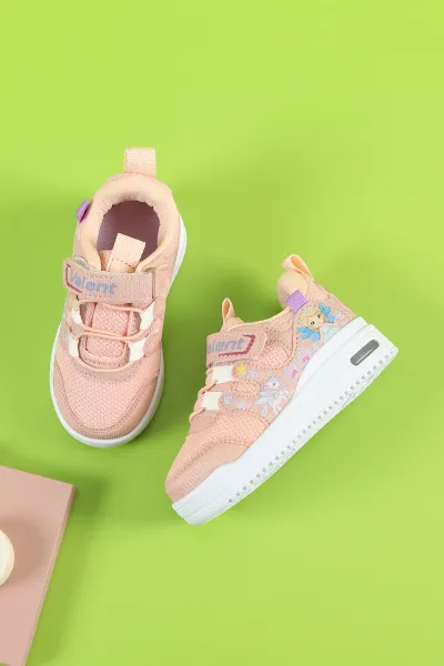 Yavruağzı (21-25 Bebe) Desenli Işıklı  Bebe Ayakkabı 258409