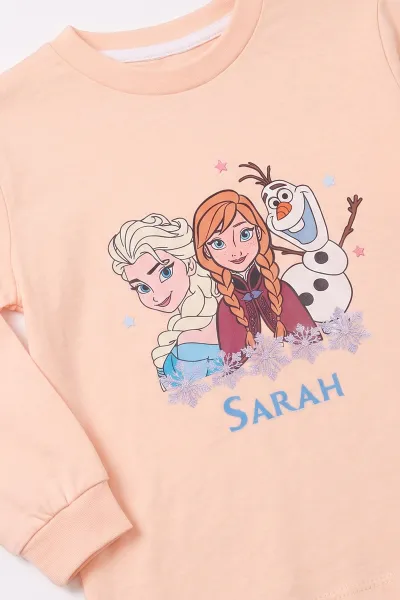 Yavruağzı (3-8 Yaş) Karakter Baskılı İnterlok Kumaş Kız Çocuk Pijama Takım 491057