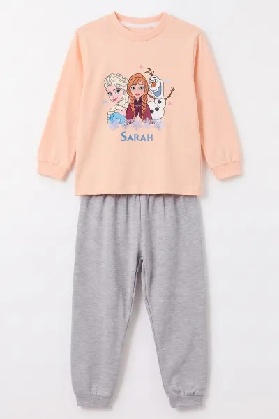 Yavruağzı (3-8 Yaş) Karakter Baskılı İnterlok Kumaş Kız Çocuk Pijama Takım 491057