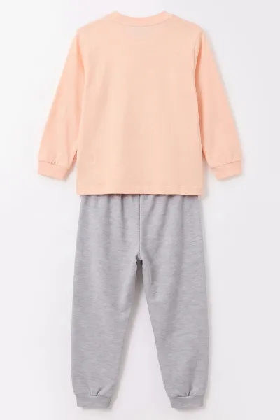 Yavruağzı (3-8 Yaş) Karakter Baskılı İnterlok Kumaş Kız Çocuk Pijama Takım 491057