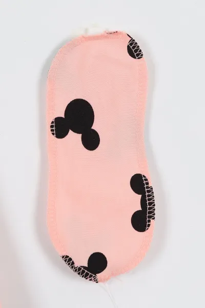 Yavruağzı (4-12 Yaş) Baskılı Ön Düğmeli Göz Bandı Detaylı Kız Çocuk Pijama Takım 337914