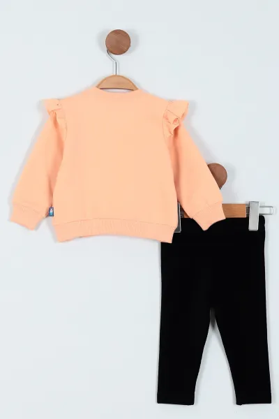 Yavruağzı (9-24 Ay) Baskılı Kız Bebe Takım 226255