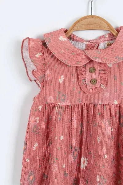 Yavruağzı (9 -36 Ay)Dijital Çiçek Baskılı   Şortlu Bürümcük   Kız Bebek Takım 365086