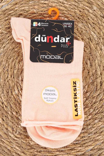 Yavruağzı Dört Mevsim Kadın Modal Lastiksiz Çorap (36-40) 477133