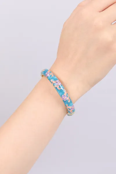Yavruağzı Mavi Vintage Kelepçe Bileklik 469056