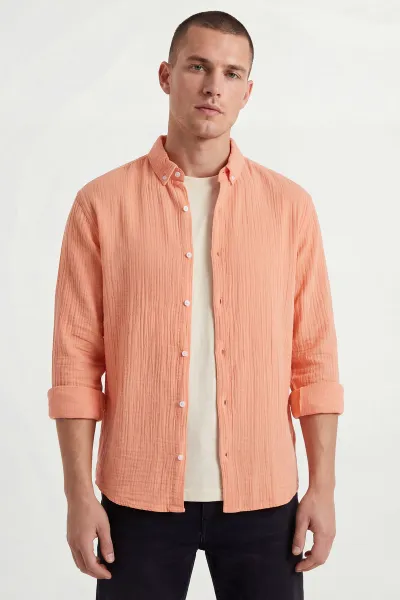 yavruagzi-relaxed-fit-muslin-keten-ata-yaka-erkek-gomlek-435761