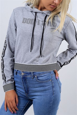 Yazı Detay Kapşonlu Sweat 3716B