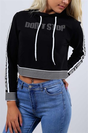 Yazı Detay Kapşonlu Sweat 3718B