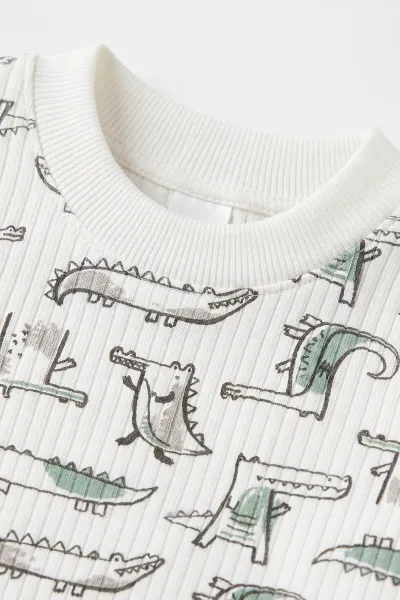 Yeşil (1-3 Yaş) Balık Desenli Raporlu Çocuk Pijama Takım  484707