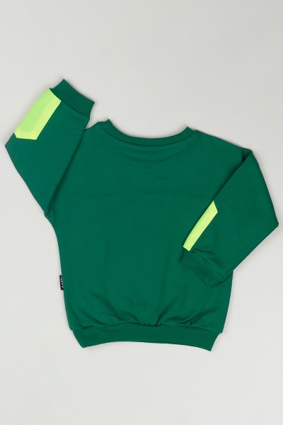 Yeşil (1-4 Yaş) Never Baskılı Erkek Çocuk Sweatshirt 85512