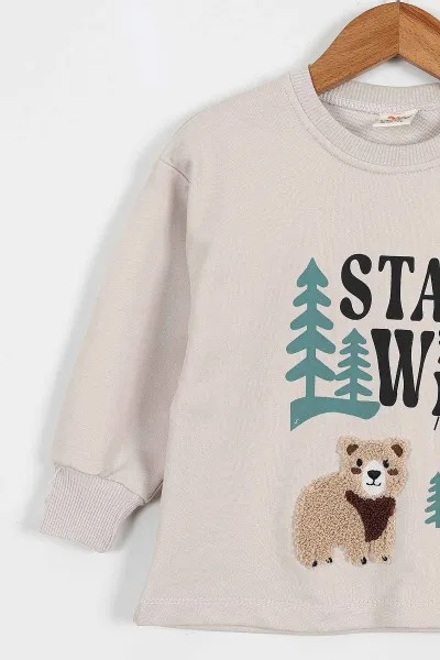 Yeşil (1-4 Yaş) Stay Wild Süzene Nakışlı Erkek Çocuk Mevsimlik Takım 425862