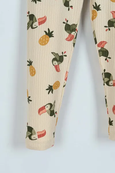 Yeşil (1-9 Yaş) Fitilli Kız Çocuk Tayt 244303
