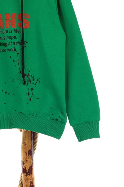 Yeşil (13-16 Yaş) Fans Baskılı Kapüşonlu İki İp Erkek Çocuk Sweat 151704
